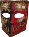 Venedig Maske, schwarz-rot 