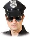 Polizei-Brille verspiegelt mit Silberrand 