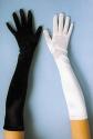 Satin-Handschuhe lang, schwarz 
