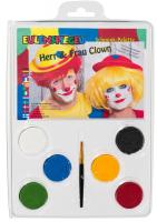 Schminkset Familie Clown Clown - 6 Farben & Pinsel