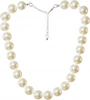 Perlenkette kurz groe Perlen 