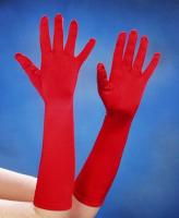 Satin-Handschuhe, rot 