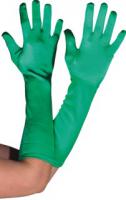 Satin-Handschuhe, dunkelgrn 