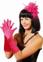 Satin-Handschuhe, pink 