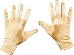 Satin-Handschuhe kurz, gold gold
