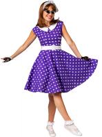 Kleid Rock and Roll Girl, lila/wei 44