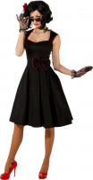 Kleid Rockabilly schwarz mit Schleife L