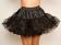 Petticoat, schwarz mit schwarzer Drahtkante 40/42