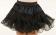 Petticoat schwarz mit schw. Drahtkante fr Kinder 152/164