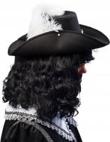 Musketierhut schwarz mit Schnalle 